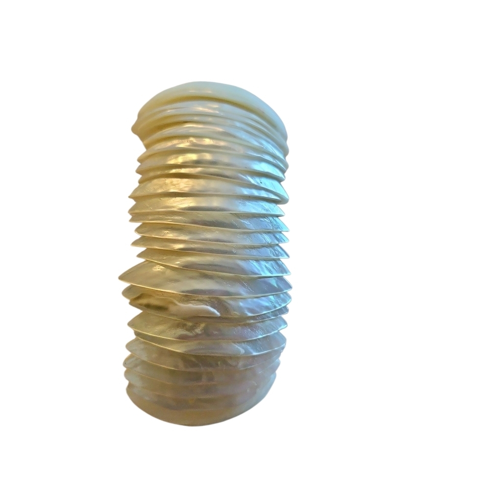 Layered Mother of Peal Elastic Bangle Bracelet - Picture 3 of 5